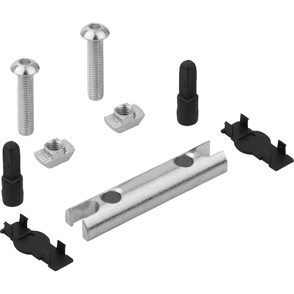 Kipp Pin Connector Type B, Nb=10, L=90, Steel Electro Zinc-Plated, Comp:Polyamide Comp:Black K1038.1090 - main